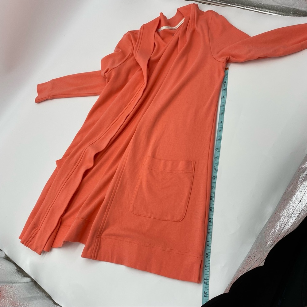 Isaac Mizrahilive women’s coral long sleeve cardigan size M - Picture 3 of 5